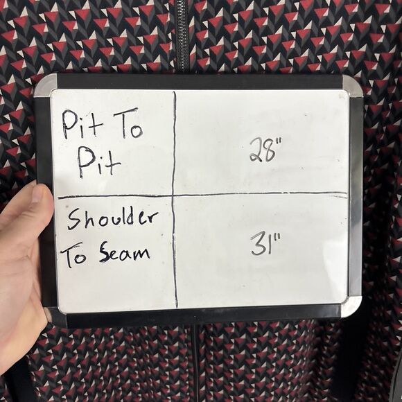 Shaquille O’Neal XLG Red Geometric Print Casual Jacket Full Zip Size 2XL NWT - Picture 5 of 5